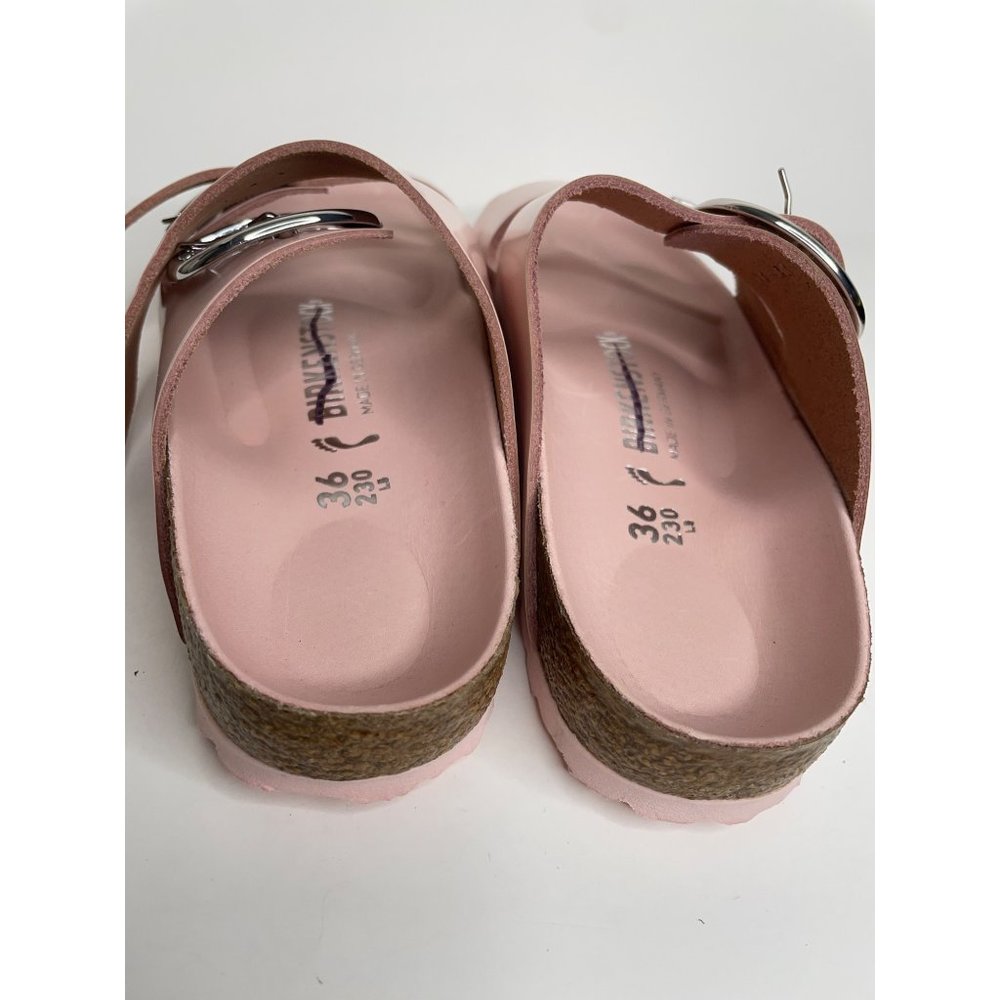 Birkenstock Arizona Big Buckle Sandal High Shine Pink Leather Patent 36 US 5 - Picture 5 of 7